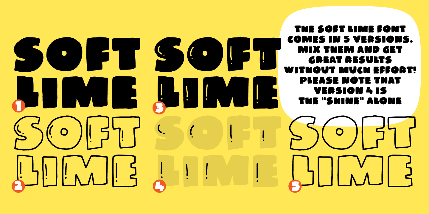 Пример шрифта Soft Lime #7